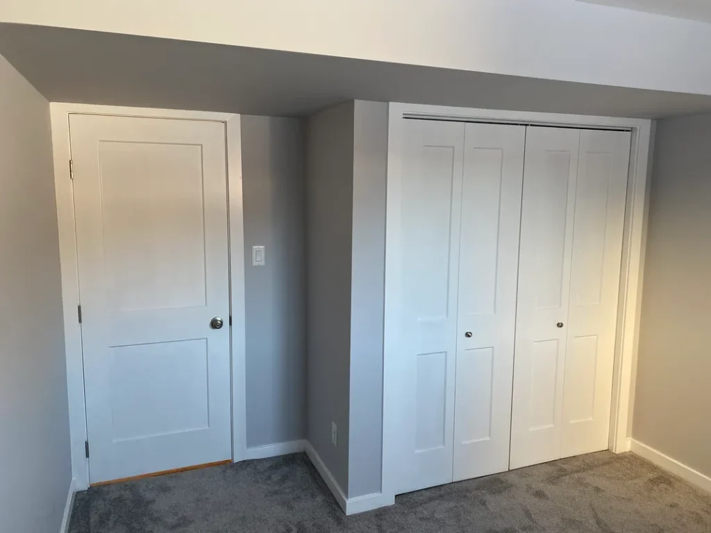 photo of closets in the Goldeneye basement, designed and built by KMA Building in Winnipeg, MB