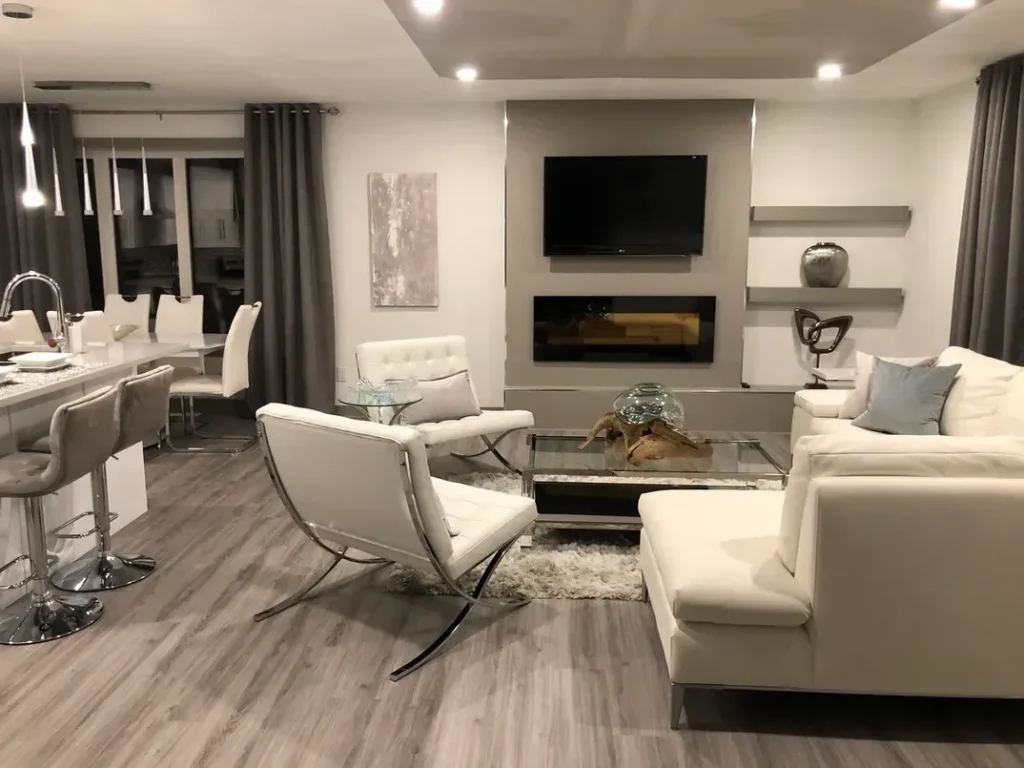 photo of the "Barker" feature wall designed and built by KMA Building in Winnipeg, MB