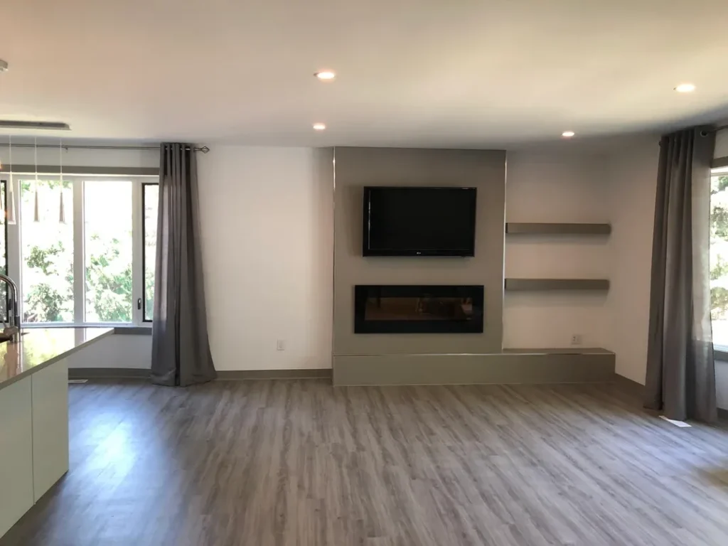 photo of the "Barker" feature wall designed and built by KMA Building in Winnipeg, MB