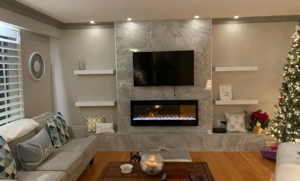 photo of the "Bredin" feature wall designed and built by KMA Building in Winnipeg, MB