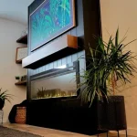 photo of the "Fieldhouse" feature wall designed and built by KMA Building in Winnipeg, MB