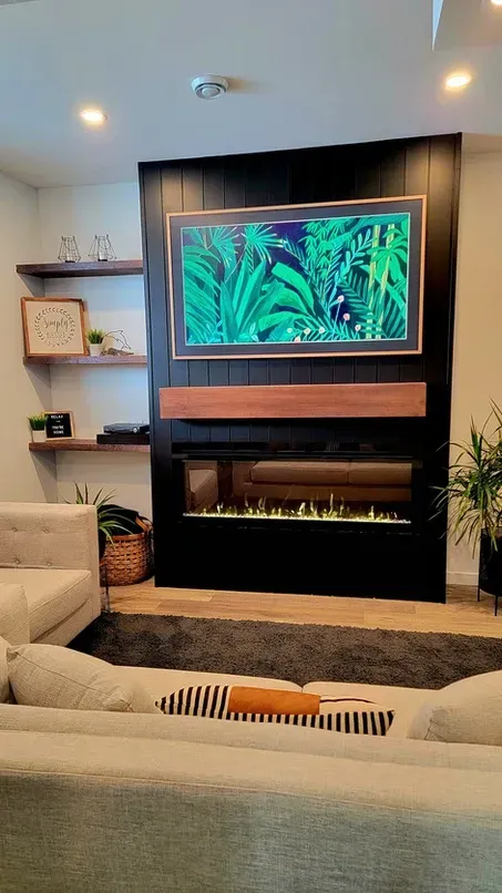 photo of the "Fieldhouse" feature wall designed and built by KMA Building in Winnipeg, MB