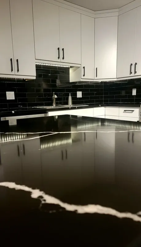 photo of the couters in the "Main" kitchen designed and built by KMA Building in Winnipeg, MB