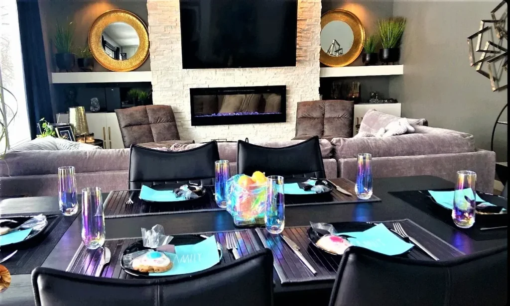 photo of the "Roberta" feature wall designed and built by KMA Building in Winnipeg, MB