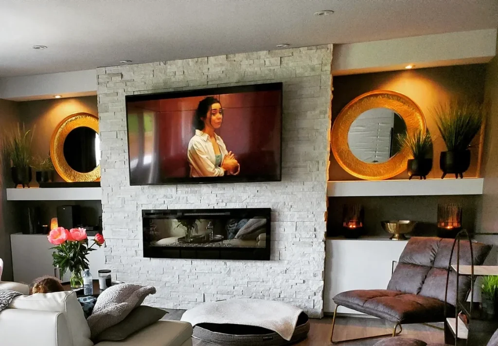 photo of the "Roberta" feature wall designed and built by KMA Building in Winnipeg, MB